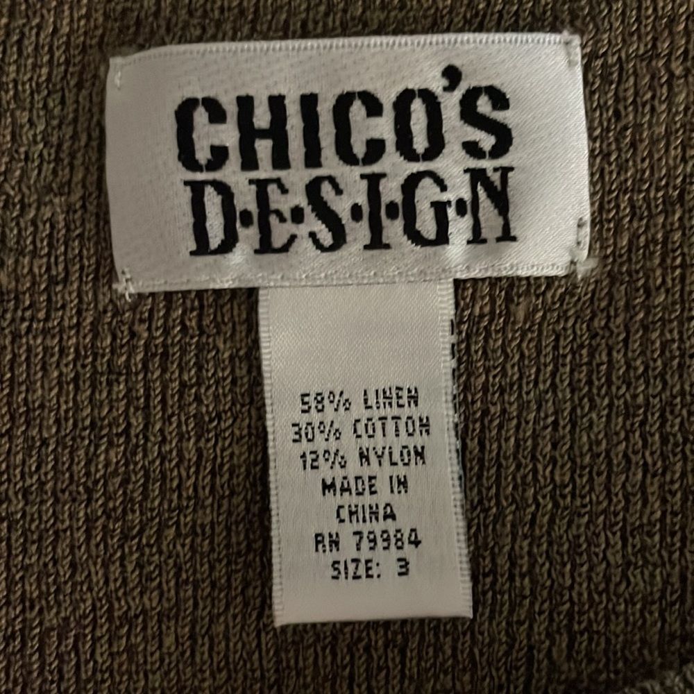 CHICO’S vintage linen blend sweater shell - Picture 5 of 7